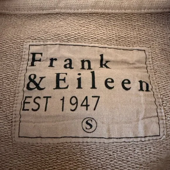 Frank & Eileen  Patrick Popover Henley Fleece In Toasted Sz S - Picture 4 of 6